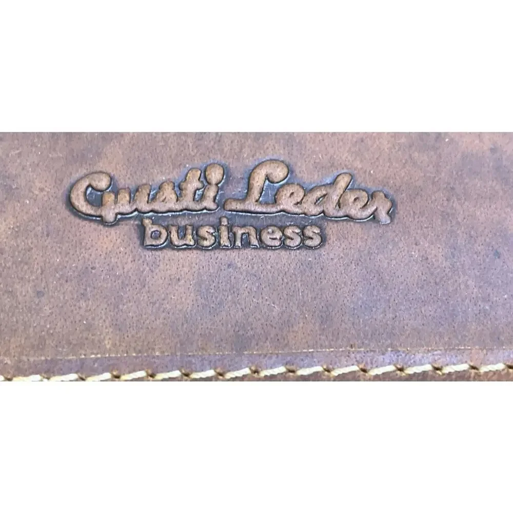 GUSTI LEDER BUSINESS XL GENUINE LEATHER MESSENGER BAG
